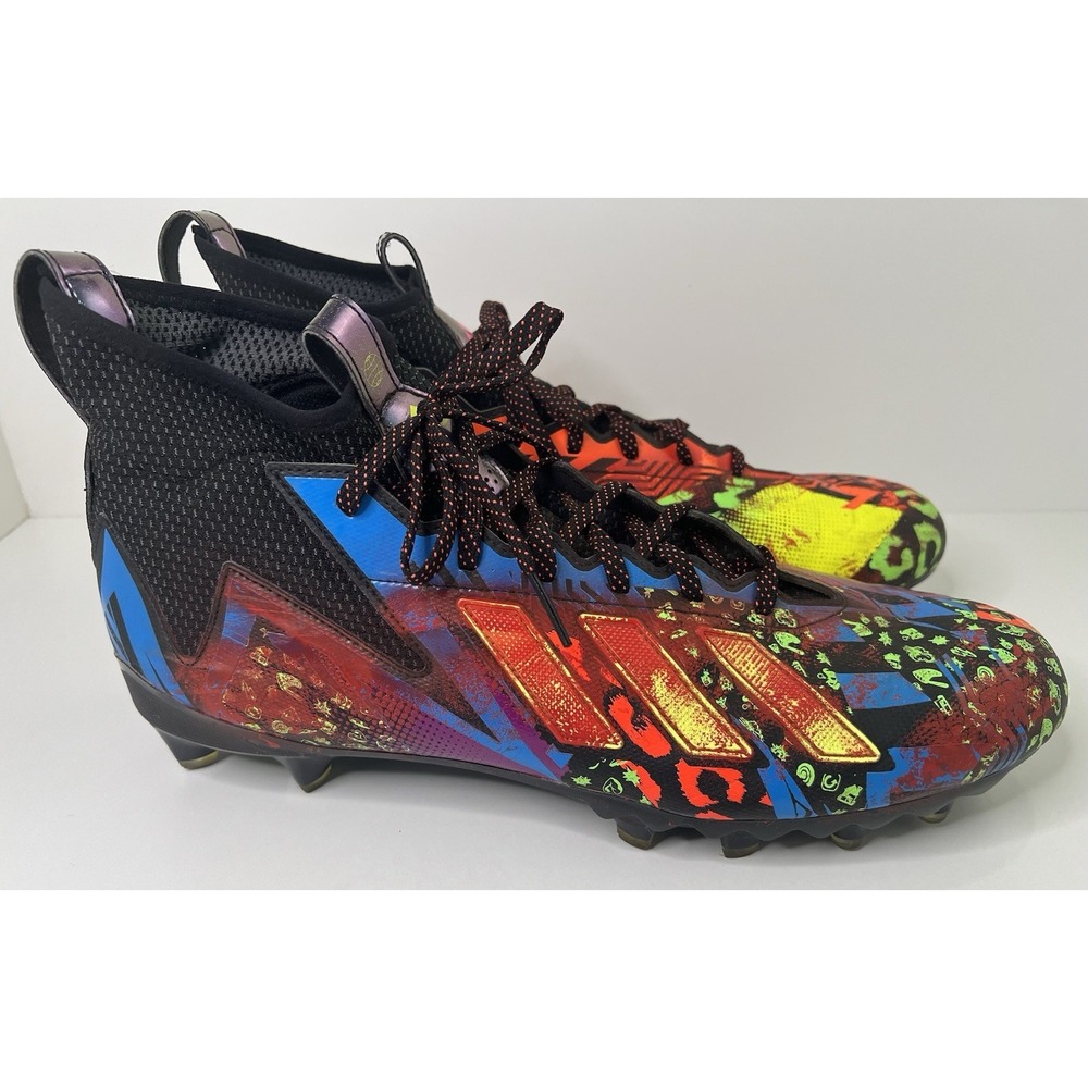 Adidas Freak 23 Football Cleat Black Three Stripe Mismatch GW4166 Men's Size 16